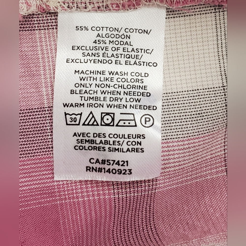 NWT LOFT Pink Plaid Smocked Yoke Button Front Blouse - Size XS - Picture 9 of 14